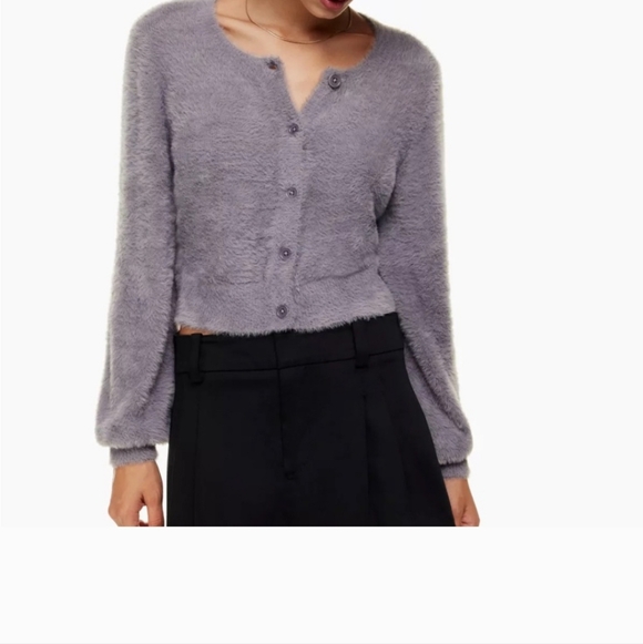 Aritzia Sunday Best Carmen Fuzzy Cardigan - Picture 8 of 9